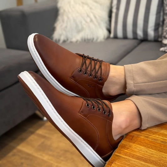 Zapatos casuales de suela baja y ortopedica para hombre