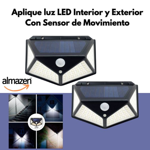Aplique luz LED Interior y Exterior Con Sensor de Movimiento